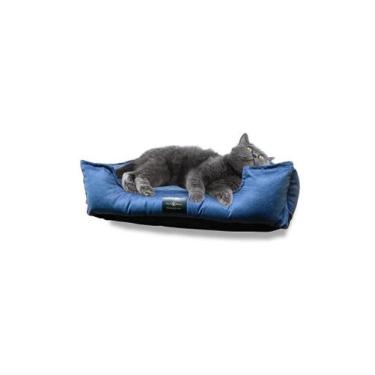 Imagem de Cama para Cachorro e Gato Tamanho P 50x40cm Caminha Pet em Veludo Sued