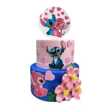 Imagem de Bolo Fake Stitch e Angel - Catavento Festa dos Sonhos