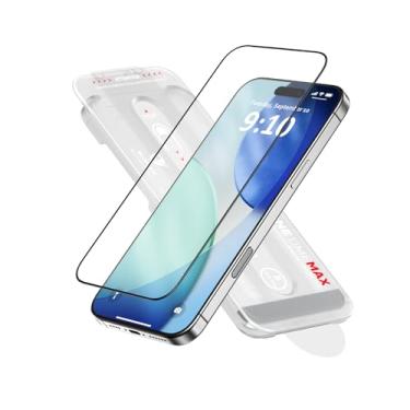 Imagem de FLOLAB Protetor de tela fosco NanoArmour ONETIME MAX para iPhone 17 Pro Max, antirreflexo, anti-arco-íris, vidro temperado, borda infinita, reforço de borda, fácil instalação, sem poeira, suave como