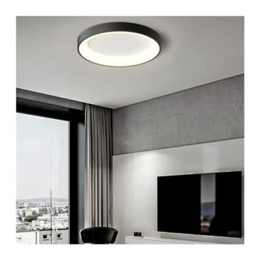 Imagem de Luminária de teto moderna cinza branca preta para decoração de sala de estar, sala de jantar, cozinha, luminária de teto e lustres de quarto