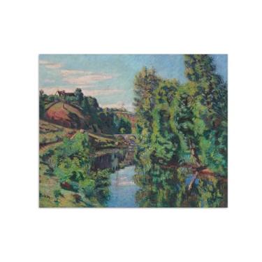 Imagem de Armand Guillaumin Famoso Arte de Parede Pôster-Impressões em Tela para sala de estar-Reprodução pinturas(Ponte em Creuse) 40x50cm Sem Moldura
