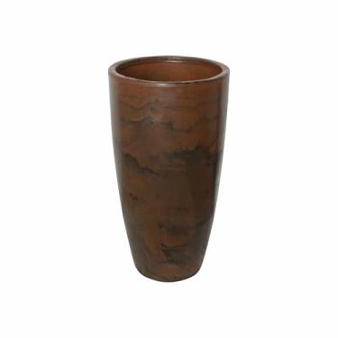 Imagem de Vaso De Planta Grande Cone Brilhante Luxo Decorativo Xgg (marrom)