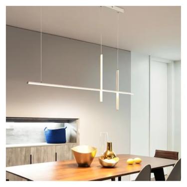 Imagem de Luminária pendente LED moderna para sala de estar, sala de jantar, hotel, quarto, lustre, tira, luminária suspensa, decoração para casa, luminária pendente interna