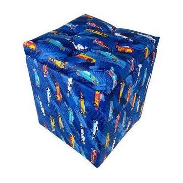 Imagem de PUFF BAÚ Quadrado 34x34x43 CM Organizador E Decorativo Muito lindo - A