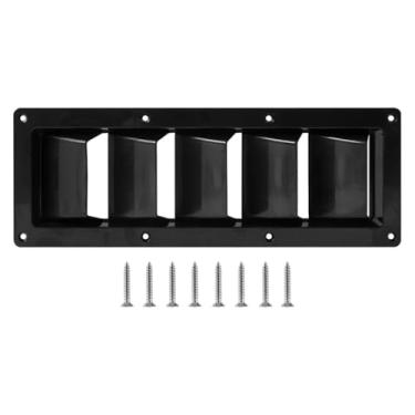 Imagem de QccHieUs Grelha de ventilação para RV, grelha de ventilação para iate, acessório de com venezianas à prova d'água para acessórios de barco para RV, Preto
