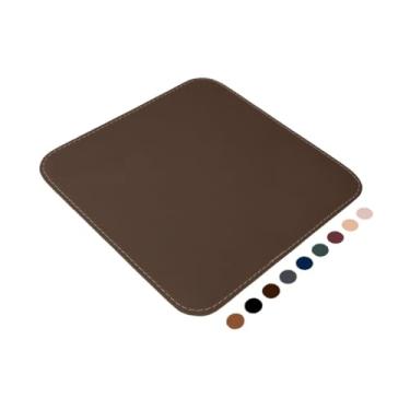 Imagem de Mouse Pad Grande de Couro Ecológico para Mesa, 90x40cm, Base Antiderrapante (20x20 - Café)