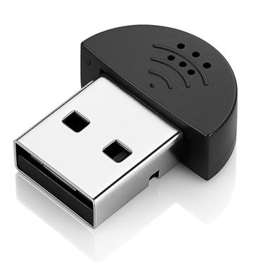 Imagem de VBESTLIFE Mini Microfone USB 2.0, Plug and Play para PC de Mesa de Laptop para Skype, MSN, Pesquisa por Voz e Jogos, 360 ° Omnidirecional (Preto)