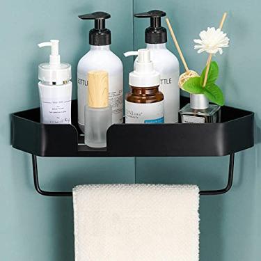 Imagem de WYUYIWH Organizador de chuveiro sem perfuração, adesivo para banheiro, prateleira de banheiro montada na parede, alumínio antiespaço para cozinha, banheiro, preto B_1 Story