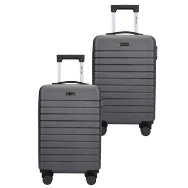 Imagem de KIT 2 Peças Mala Viagem P 10kg Bordo Rodinhas 360º Abs Resistente Orig