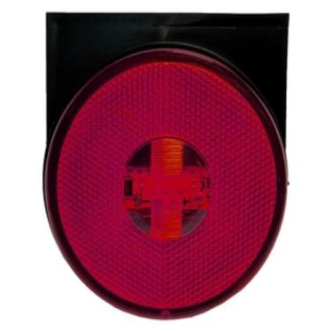 Imagem de Lanterna Redonda Lateral LED 85mm c/ Suporte Saída Fios - H3 Lanternas