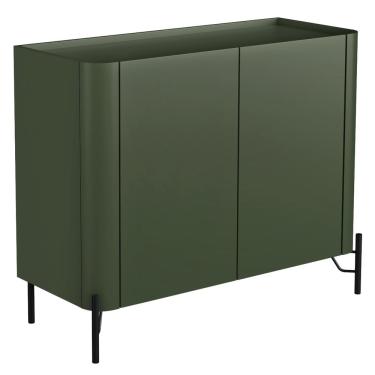 Imagem de Aparador Buffet Para Sala de Jantar 2 Portas Pés Industrial Preto Naim I03 Musgo - Lyam Decor