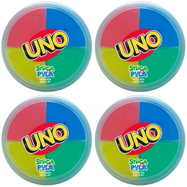 Imagem de 4X STIICA E PULA MASSINHA AIR CLAY 20g UNO - DOCE BRINQUEDO