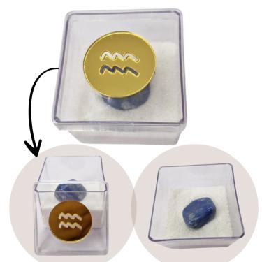 Imagem de Pedra do Signo Cristal Gêmeos Box Acrílico