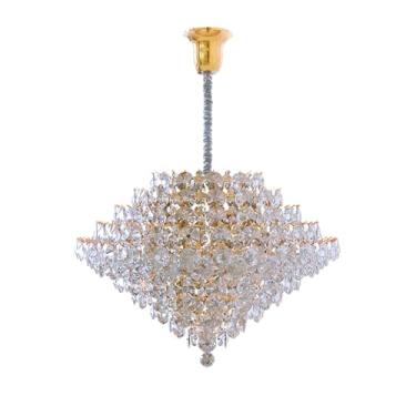 Imagem de Hevvy Lustre Diamond Dourado e Champ 12 Lâmpadas