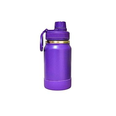 Imagem de Garrafa Térmica Infantil 350ml Aço Inoxidavel Duplo Isolamento Térmico Tampa de Segurança Anti Vazamento Base Antiderrapante Livre de BPA (Roxo)