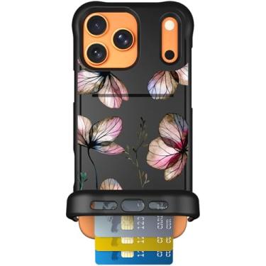 Imagem de Scooch Capa para iPhone 17 Pro Max com suporte para cartão, capa carteira Wingmate com compartimento oculto para cartão e proteção RFID, comporta 3 a 4 cartões, proteção contra quedas de 3 metros