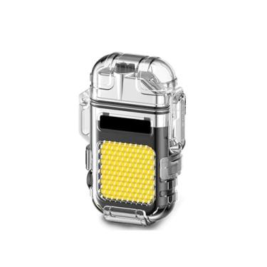 Imagem de Isqueiro Elétrico Recarregável USB com Luz LED Portátil para Viagens (1 PCS)