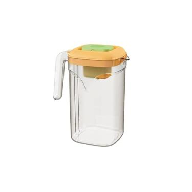 Imagem de Jarro 2.2L Geladeira Jarra de Água Fria Verão Grande Capacidade Transparente Balde Bebida Cozinha Quarto Jarro Plástico(Yellow)
