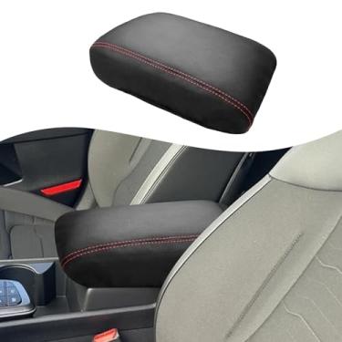 Imagem de QianBao Compatível com Kia Sportage 2023 2024 2025 2026 caixa de apoio de braço de couro capa de console central protetor de console médio Pontos vermelhos