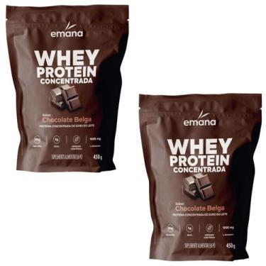 Imagem de Kit 2 Whey Protein Emana Chocolate Belga 450g Piracanjuba