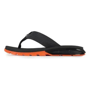 Imagem de Chinelo Dedo Kenner Orak Preto e Laranja Masculino, Preto, Laranja, 39