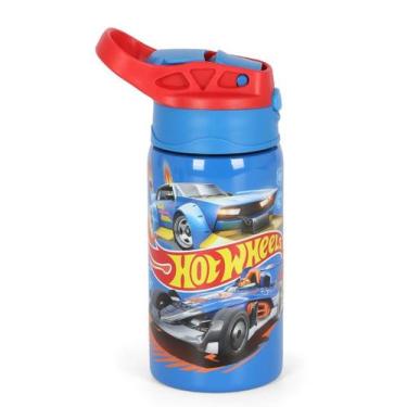 Imagem de Garrafa Aco Inox Hot Wheels Azul 500ml - Luxcel
