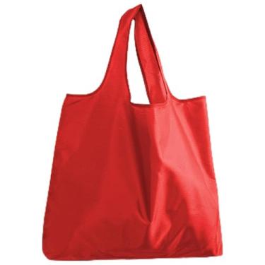 Imagem de Sacolas de compras reutilizáveis dobráveis laváveis na máquina Bolsa de compras de proteção ambiental, Vermelho