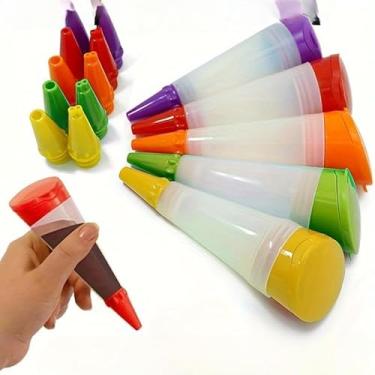 Imagem de Conjunto de decoração de bolo de silicone fácil de usar com bocal substituível - pistola de tubo premium para assar DIY e arte criativa de pastelaria, utensílios essenciais de cozinha