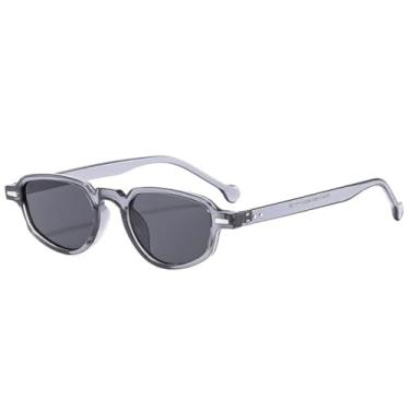 Imagem de VFDHN Óculos de sol pequenos da moda para mulheres, retrô, transparente, lentes oceânicas, uv400, masculino, rebites (3)