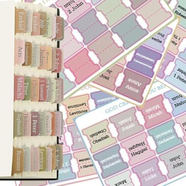Imagem de Guias da Bíblia para Índice Bíblico de Estudo, Guias de Livros Bíblicos, Etiquetas Bíblicas, Guias de Diário Bíblico Personalizadas para Mulheres e Homens