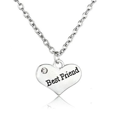 Imagem de Colar de amigo para mulheres, colar de coração para amigos, presentes de aniversário de Natal para melhores amigas, colares com pingente de coração