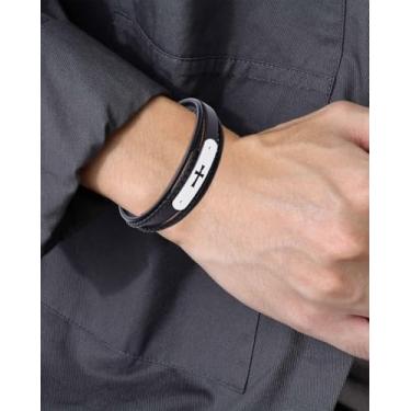 Imagem de Pulseiras punk rock unissex para homens e mulheres pulseira punk, One Size, Aço inoxidável, Sem Pedra Preciosa