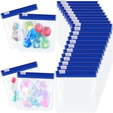 Imagem de 15 sacos de comprimidos com zíper, reutilizáveis, sacos de plástico transparentes, organizador de medicamentos para viagem, armazenamento com trava deslizante para itens pequenos