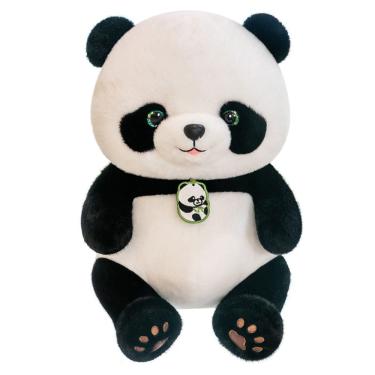 Imagem de Boneca de pelúcia de pelúcia Cartoon Panda 46 cm com pingente