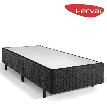 Imagem de Base Cama Box Solteiro Herval Saturno 28x88x188 cm, Preto
