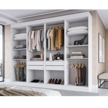 Imagem de Closet Casal Mali 4 Gavetas e 8 Prateleiras 100% MDF - Linhamobília, B