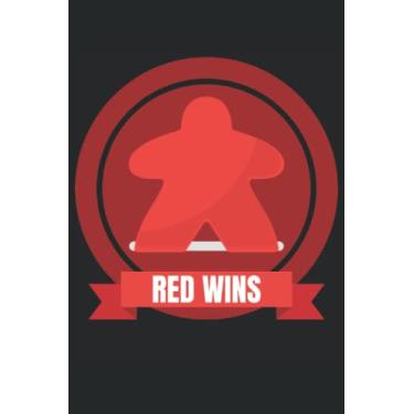 Imagem de Red Meeple Wins il design del notebook per i gamer geek: Blocco note da gioco da tavolo 6"x9" per giocatori
