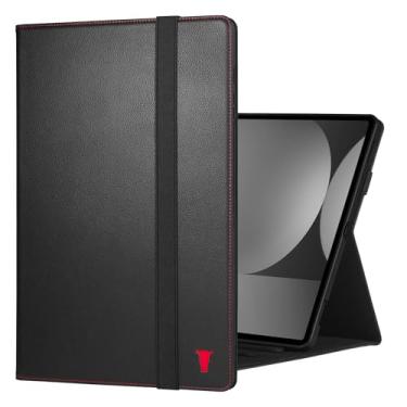 Imagem de TORRO Capa de couro compatível com Samsung Galaxy Tab S11 Ultra – Capa de couro premium para Galaxy Tab S11 Ultra 37.1 cm 2025 com função de suporte (preto)