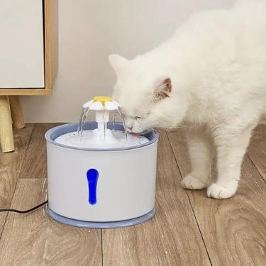 Imagem de Bebedouro Elétrico para Pets com Filtro, Dispensador de Água Silencioso para Animais de Estimação