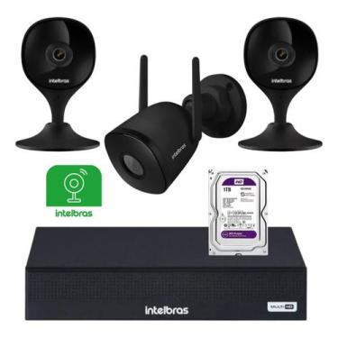 Imagem de Kit Câmera Wifi 01 Externas Im5 Sc 02 Interna Imx-c C Hd 1tb - INTELBR