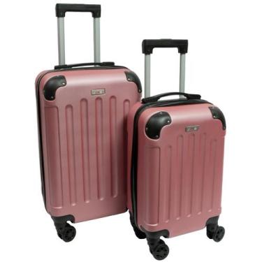 Imagem de Kit Malas Mão Cabine P e PP Leve Resistente Fechadura Segurança Viagem
