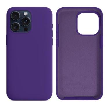 Imagem de Capinha Compatível com iPhone 15 Pro Max Silicone Aveludada - GCM CASE