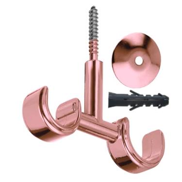 Imagem de SUPORTE TETO DUPLO C/PARAFUSO C/ROSETA-GOLD ROSE