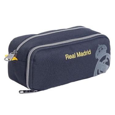 Imagem de Estojo Escolar Infantil Duplo Real Madrid 14378 Preto - Xeryus
