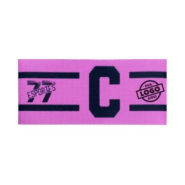 Imagem de Braçadeira Faixa Capitão Personalizável Brasão Time Fecho tiras autoco