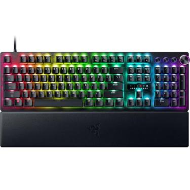 Imagem de Razer Teclado para jogos Huntsman V3 Pro 8KHz Esports: Interruptores óticos analógicos Gen 2-8000 Hz Polling Snap Tap - Gatilho rápido - Atuação ajustável - Controles de mídia - Teclas PBT - Preto