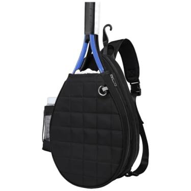 Imagem de Mochila de tênis feminina, bolsa tiracolo ajustável, grande armazenamento, impermeável, gancho de cerca oculto, 29 × 12 x 44 cm