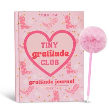 Imagem de Tiny Gratitude Club – A Kids' Gratitude Journal by Wild + Rae | Fun & Interactive Mindfulness Journal for Kids Activities for Positivity & Self-Reflection | Includes Adorable Fluffy Pen | 8” x 6”,