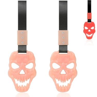 Imagem de COGEEK Chaveiro com alça de caveira para carro para Halloween, Vermelho brilhante, Tamanho Único