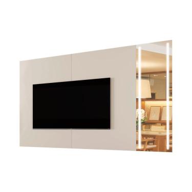 Imagem de Painel Vitrum 218 Com Espelho Led Mavaular Off White